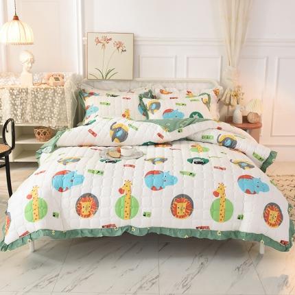 91家纺网 家纺一手货源 找家纺 （总）八十八家纺  2024新款全棉全套夹棉床笠四件套