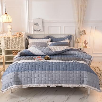 91家纺网 家纺一手货源 找家纺 （总）八十八家纺  2024新款全棉全套夹棉床笠四件套