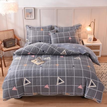 91家纺网 家纺一手货源 找家纺 （总）八十八家纺  2024新款全棉全套夹棉床笠四件套