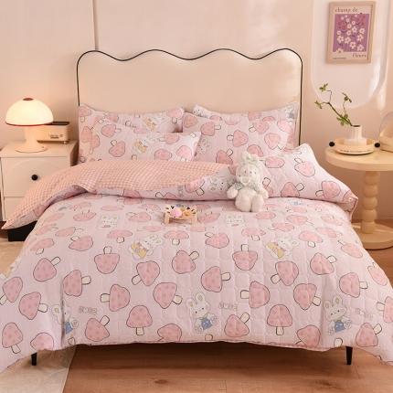 91家纺网 家纺一手货源 找家纺 （总）八十八家纺  2024新款全棉全套夹棉床笠四件套