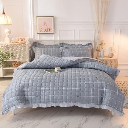 91家纺网 家纺一手货源 找家纺 （总）八十八家纺  2024新款全棉全套夹棉床笠四件套