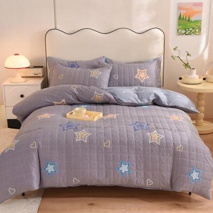 91家纺网 家纺一手货源 找家纺 （总）八十八家纺  2024新款全棉全套夹棉床笠四件套