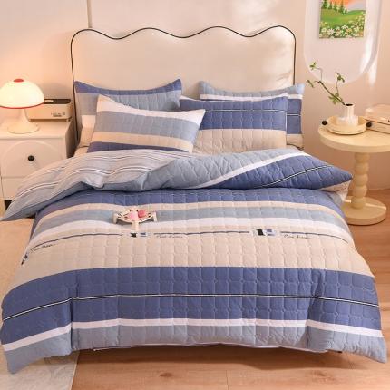 91家纺网 家纺一手货源 找家纺 （总）八十八家纺  2024新款全棉全套夹棉床笠四件套