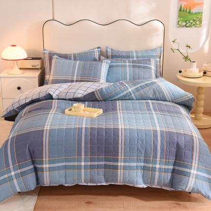 91家纺网 家纺一手货源 找家纺 （总）八十八家纺  2024新款全棉全套夹棉床笠四件套