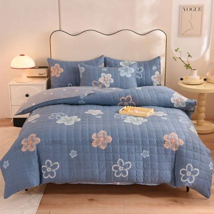 91家纺网 家纺一手货源 找家纺 （总）八十八家纺  2024新款全棉全套夹棉床笠四件套