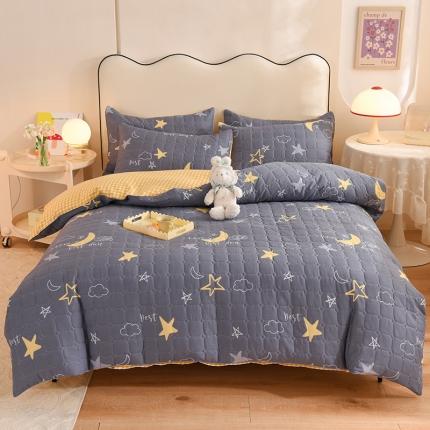 91家纺网 家纺一手货源 找家纺 （总）八十八家纺  2024新款全棉全套夹棉床笠四件套