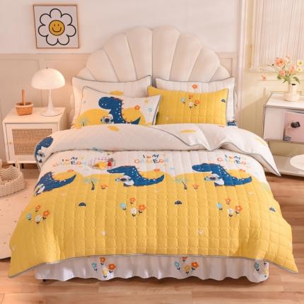 91家纺网 家纺一手货源 找家纺 （总）八十八家纺  2024新款全棉全套夹棉床裙四件套