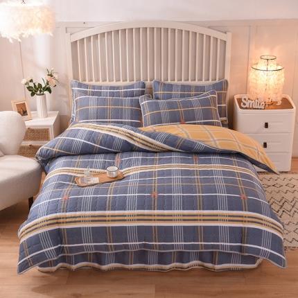 91家纺网 家纺一手货源 找家纺 （总）八十八家纺  2024新款全棉全套夹棉床裙四件套