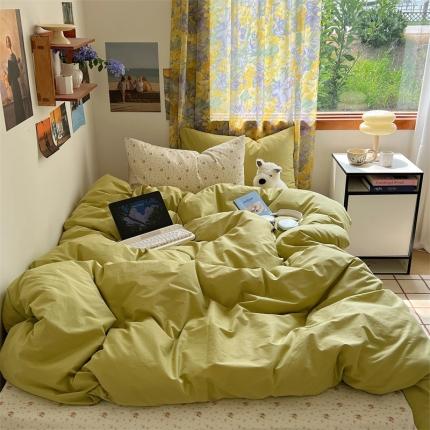 91家纺网 家纺一手货源 找家纺 （总）桃喜 2024新款韩系ins博主风纯色碎花混搭40s水洗棉