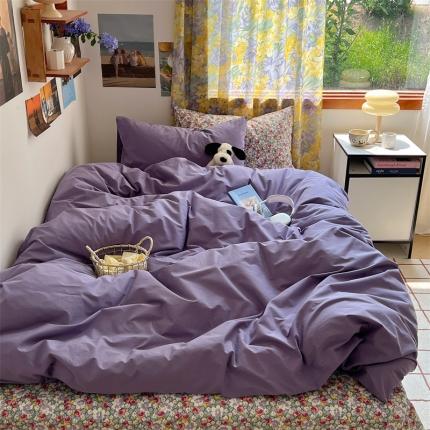 91家纺网 家纺一手货源 找家纺 （总）桃喜 2024新款韩系ins博主风纯色碎花混搭40s水洗棉