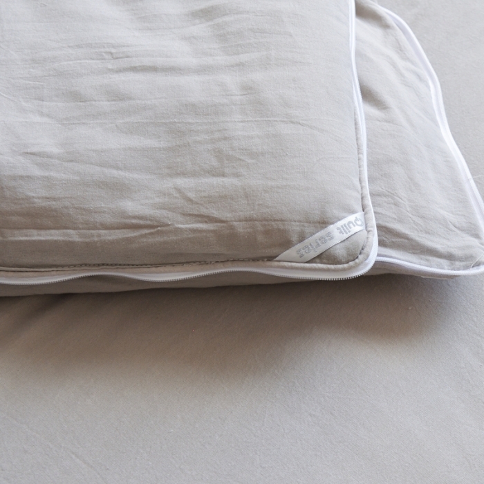 91家纺网 家纺一手货源 找家纺 德芙 2023新款水洗棉大豆被二合一子母被 简朴灰Simple grey子母被二合一