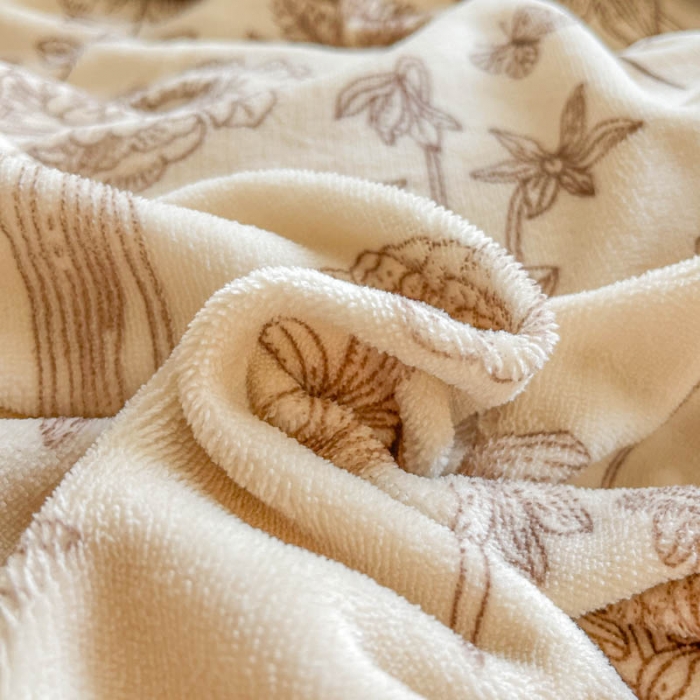 91家纺网 家纺一手货源 找家纺 米莱 2023新款印花韩版牛奶绒四件套 春山居