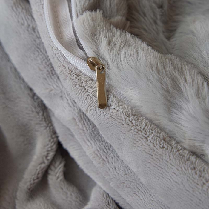 91家纺网 家纺一手货源 找家纺 沐棉 2023新款秋冬加厚保暖兔毛绒牛奶绒四件套 方格-灰