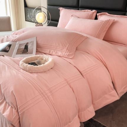 91家纺网 家纺一手货源 找家纺 （总）卡巴伦 2023新款婴儿绒A类埋绳工艺款四件套