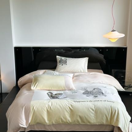 91家纺网 家纺一手货源 找家纺 初拾 100支澳棉加密轻磨毛年轻卡通系列-小狗日记 小狗日记-粉