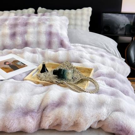 91家纺网 家纺一手货源 找家纺 总满座家居 2025新款秋冬爆款七彩大泡泡兔兔绒兔毛绒牛奶绒四件套