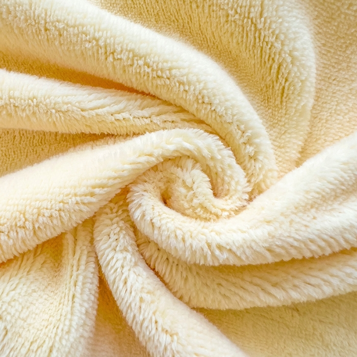 91家纺网 家纺一手货源 找家纺 极梦家纺（支持定制） 2025新款纯色高克重韩版牛奶绒单床裙三件套 牛奶黄