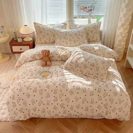 91家纺网 家纺一手货源 找家纺 （总）妖妖家纺 2023新款 法莱绒加厚保暖四件套