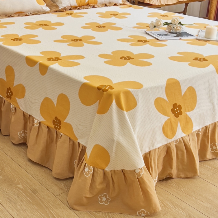 91家纺网 家纺一手货源 找家纺 （总）爱妮玖玖 2023新款全棉春夏花边床单四件套-春暖系列