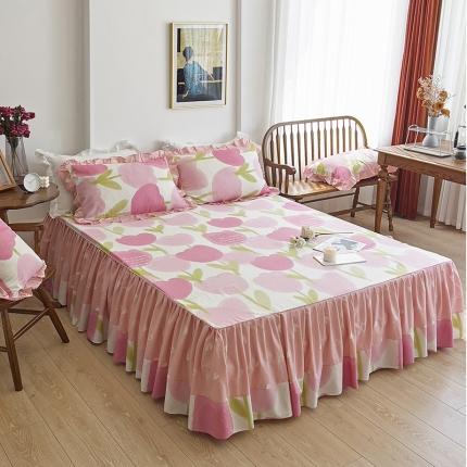 91家纺网 家纺一手货源 找家纺 （总）爱妮玖玖 2023新款全棉印花四季款单品床裙-春暖系列