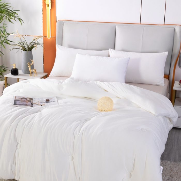 91家纺网 家纺一手货源 找家纺 （总）天瑜家纺新款A类牛奶丝针织棉暖糯冬被春秋被被芯被子