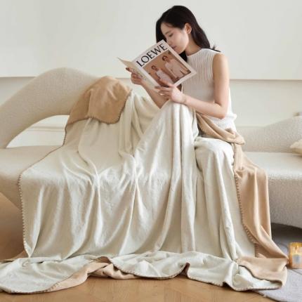 91家纺网 家纺一手货源 找家纺 （总）铭动 2023新款雕花绒保暖毯-魅影