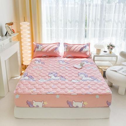 91家纺网 家纺一手货源 找家纺 （总）米柳 2024新款亲肤夹棉印花床笠