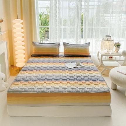 91家纺网 家纺一手货源 找家纺 （总）米柳 2024新款亲肤夹棉印花床笠