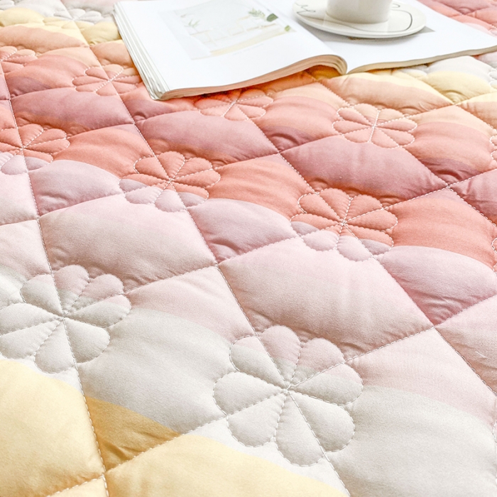 91家纺网 家纺一手货源 找家纺 米柳 2024新款亲肤夹棉印花床笠 美思诺