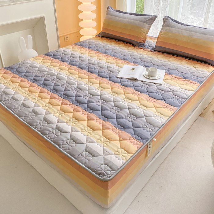 91家纺网 家纺一手货源 找家纺 米柳 2024新款亲肤夹棉印花床笠 温纳斯