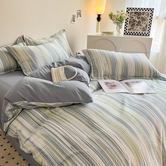 91家纺网 家纺一手货源 找家纺 慕尚 2025新款全棉磨毛印花单品被套 海岸线