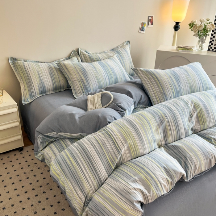 91家纺网 家纺一手货源 找家纺 慕尚 2025新款全棉磨毛印花单品被套 海岸线