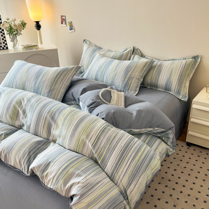 91家纺网 家纺一手货源 找家纺 慕尚 2025新款全棉磨毛印花单品被套 海岸线