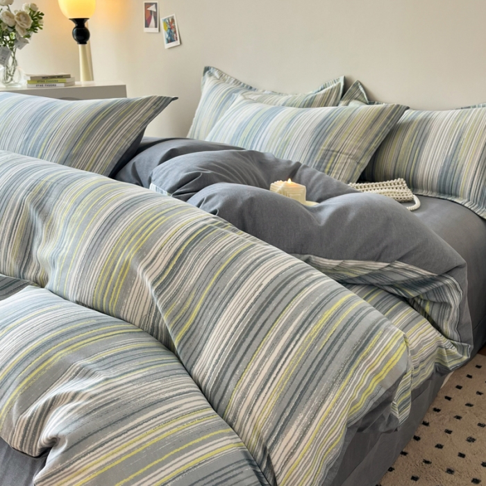 91家纺网 家纺一手货源 找家纺 慕尚 2025新款全棉磨毛印花单品被套 海岸线