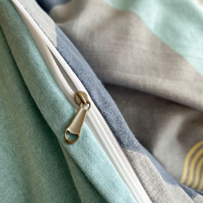 91家纺网 家纺一手货源 找家纺 慕尚 2025新款全棉磨毛印花单品被套 莱德灰