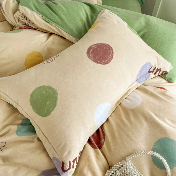 91家纺网 家纺一手货源 找家纺 慕尚 2025新款全棉磨毛印花单品被套 青春派-米