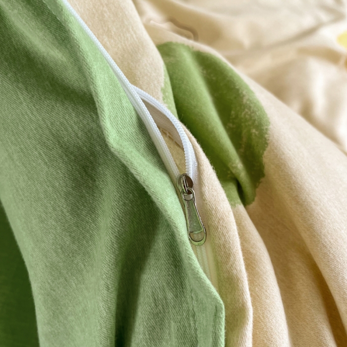 91家纺网 家纺一手货源 找家纺 慕尚 2025新款全棉磨毛印花单品被套 青春派-米