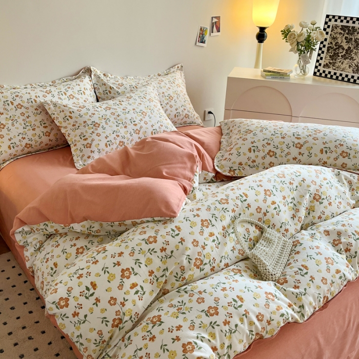 91家纺网 家纺一手货源 找家纺 慕尚 2025新款全棉磨毛印花单品被套 情诗