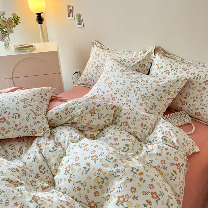 91家纺网 家纺一手货源 找家纺 慕尚 2025新款全棉磨毛印花单品被套 情诗