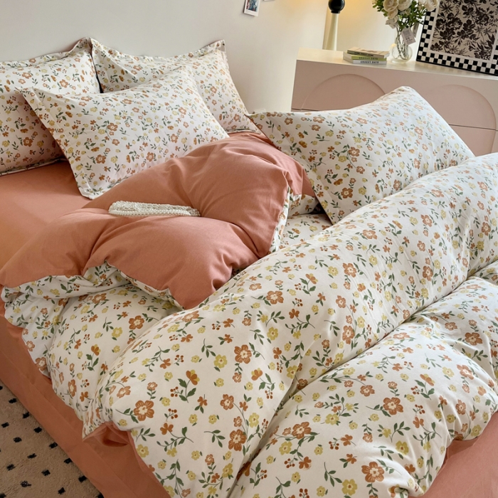 91家纺网 家纺一手货源 找家纺 慕尚 2025新款全棉磨毛印花单品被套 情诗