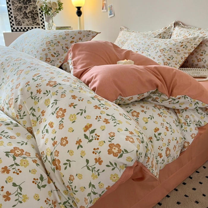 91家纺网 家纺一手货源 找家纺 慕尚 2025新款全棉磨毛印花单品被套 情诗