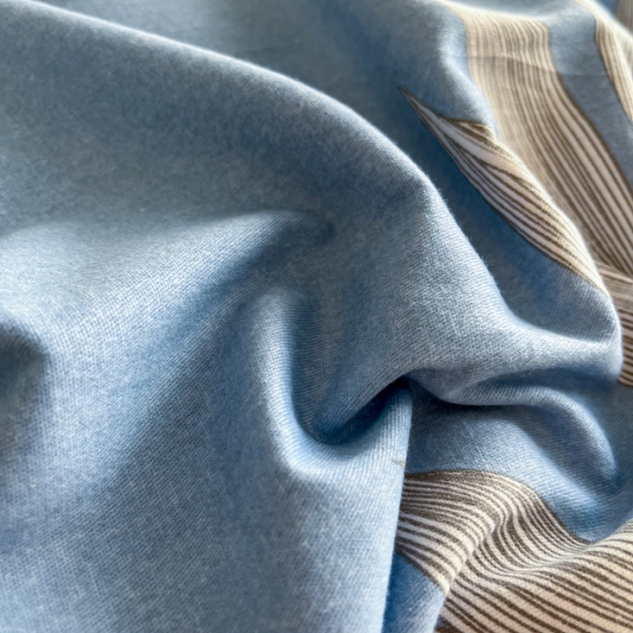 91家纺网 家纺一手货源 找家纺 慕尚 2025新款全棉磨毛印花单品被套 香兰草蓝