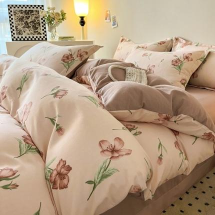 91家纺网 家纺一手货源 找家纺 （总）慕尚 2025新款全棉磨毛印花系列四件套