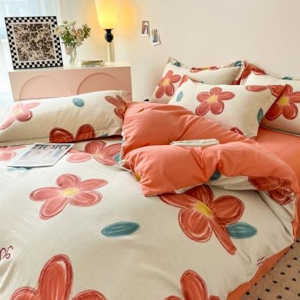 91家纺网 家纺一手货源 找家纺 （总）慕尚 2025新款全棉磨毛印花系列四件套