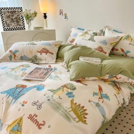 91家纺网 家纺一手货源 找家纺 （总）慕尚 2025新款全棉磨毛印花系列四件套