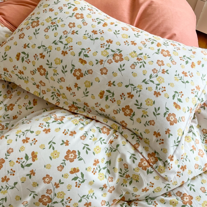 91家纺网 家纺一手货源 找家纺 慕尚 2025新款全棉磨毛印花系列四件套 情诗