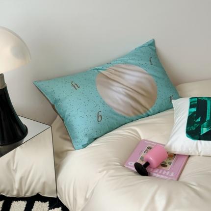 91家纺网 家纺一手货源 找家纺 （总）赫帛 2023新款50s缎纹数码印花长绒棉四件套珠宝系列-枕套