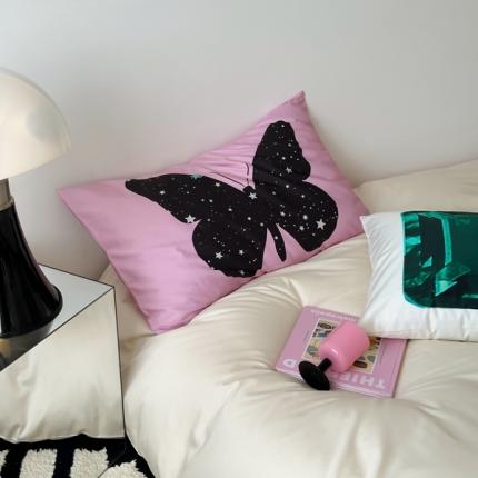 91家纺网 家纺一手货源 找家纺 （总）赫帛 2023新款50s缎纹数码印花长绒棉四件套珠宝系列-枕套