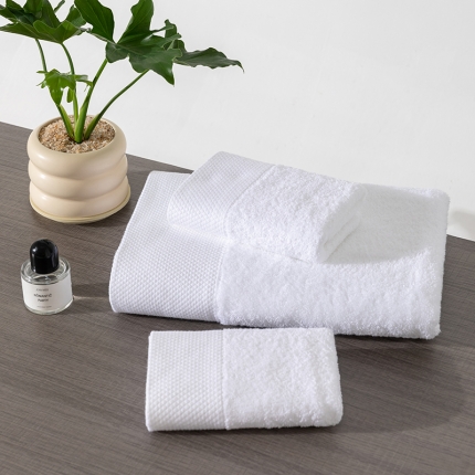 （总）宜眠家纺 2023新款酒店宾馆家用品成人毛巾浴巾地巾方巾三件套