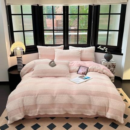 91家纺网 家纺一手货源 找家纺 （总）N先生 2024秋冬新款9斤重泰迪绒兔毛绒四件套-潞言系列